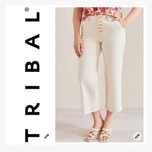 Tribal Brooke Button Fly Ankle Jeans EUC